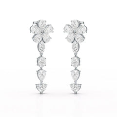 12.2 CT Pear Cut Lab Diamond Drop Earring Jama Jewels