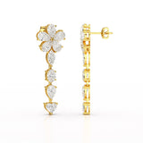 12.2 CT Pear Cut Lab Diamond Drop Earring