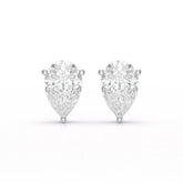 1.0 CT Pear Shaped Lab Diamond Stud Earrings