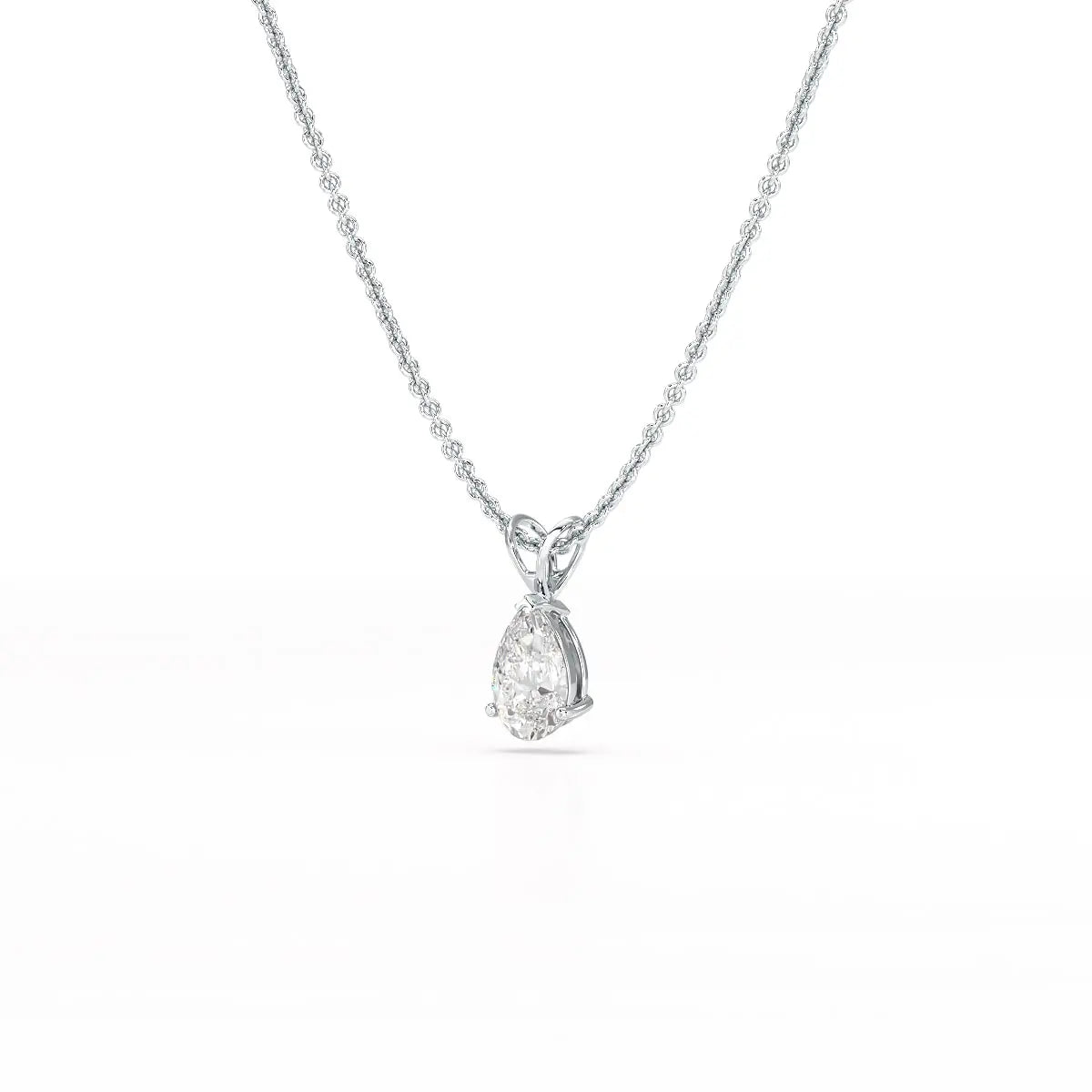 1 Carat Pear Shape Lab Diamond Pendant