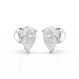 1.0 CT Pear Shaped Lab Diamond Stud Earrings