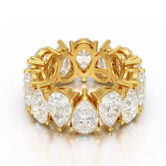 13.3 CT Pear Cut Full Eternity Lab Diamond Ring Jama Jewels