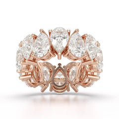 13.3 CT Pear Cut Full Eternity Lab Diamond Ring Jama Jewels