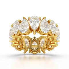13.3 CT Pear Cut Full Eternity Lab Diamond Ring Jama Jewels