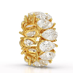 13.3 CT Pear Cut Full Eternity Lab Diamond Ring Jama Jewels