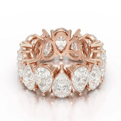 13.3 CT Pear Cut Full Eternity Lab Diamond Ring Jama Jewels