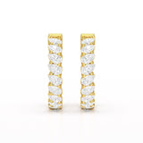 Pear Cut Lab Diamond Hoop Earrings
