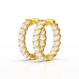 Pear Cut Lab Diamond Hoop Earrings