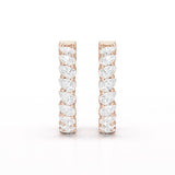 Pear Cut Lab Diamond Hoop Earrings