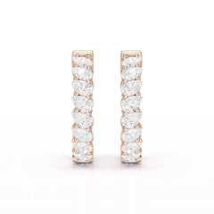 4.9 CT Pear Cut Lab Diamond Hoop Earrings Jama Jewels