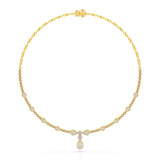 2.91 CT Pear Shape Lab Diamond Necklace