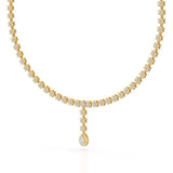 Pear Cut Lab Diamond 5.22 CT Necklace