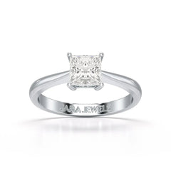 1 Ct Princess Cut Solitaire Lab Diamond Engagement Ring