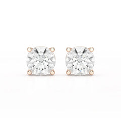 1 Carat Studs Lab Diamond Round Earrings