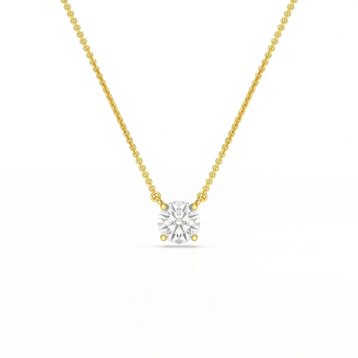 1 Carat Round Solitaire Lab Grown Diamond Pendant
