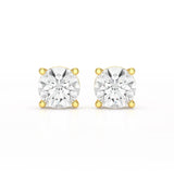 1 Carat Studs Lab Diamond Round Earrings