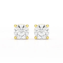1 Carat Studs Lab Diamond Round Earrings