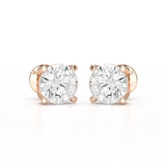 1 Carat Studs Lab Diamond Round Earrings
