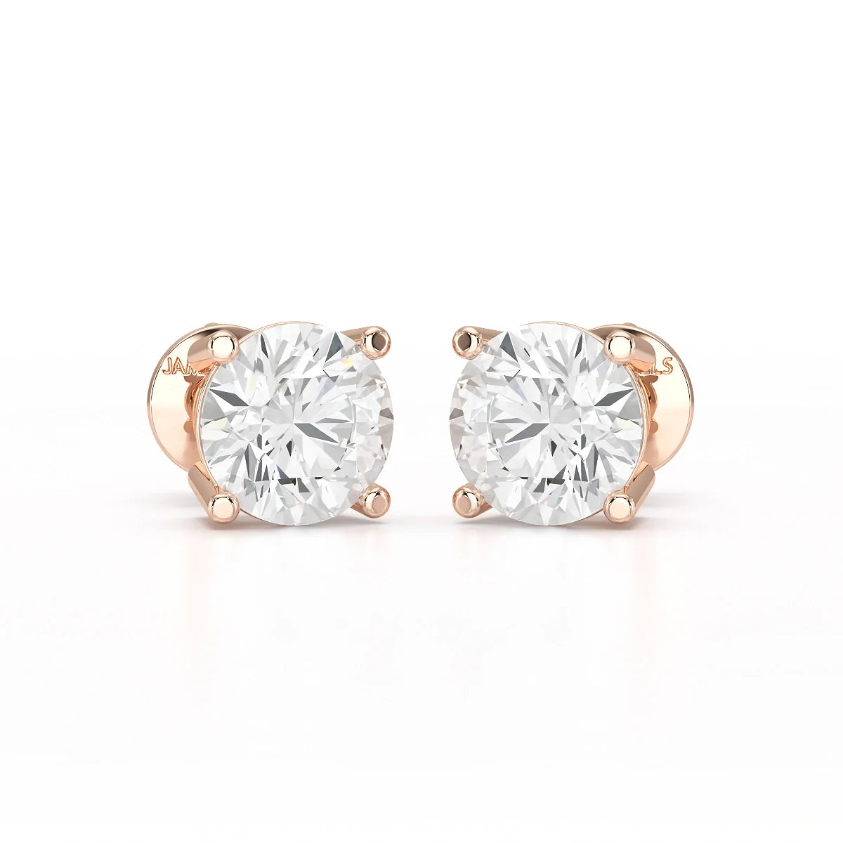 1 Carat Studs Lab Diamond Round Earrings