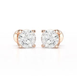1 Carat Studs Lab Diamond Round Earrings