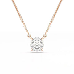 1 Carat Round Solitaire Lab Grown Diamond Pendant