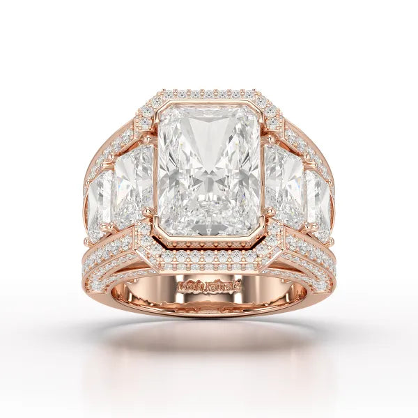 Radiant 9.68 Carat Lab Grown Diamond Wedding Ring - Jama Jewels