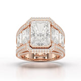 Radiant 9.68 Carat Lab Grown Diamond Wedding Ring - Jama Jewels