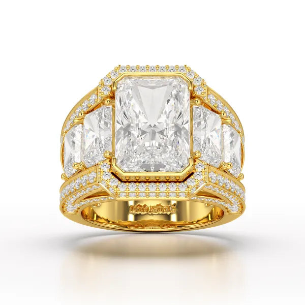 Radiant 9.68 Carat Lab Grown Diamond Wedding Ring - Jama Jewels