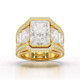 Radiant 9.68 Carat Lab Grown Diamond Wedding Ring - Jama Jewels