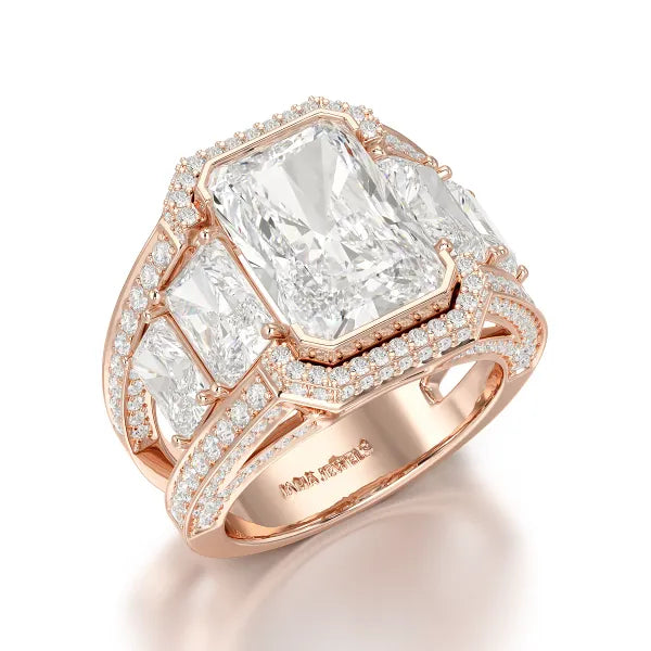Radiant 9.68 Carat Lab Grown Diamond Wedding Ring - Jama Jewels