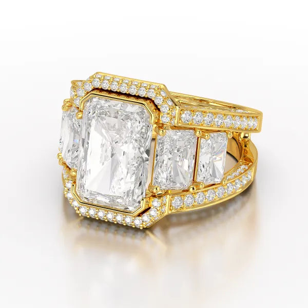 Radiant 9.68 Carat Lab Grown Diamond Wedding Ring - Jama Jewels