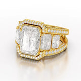 Radiant 9.68 Carat Lab Grown Diamond Wedding Ring - Jama Jewels