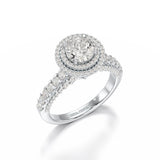 White Gold 2.3 CT Lab Diamond Engagement Ring - Jama Jewels