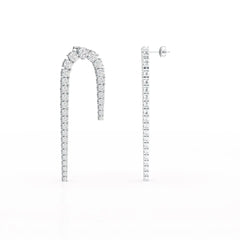 14.26 CT Round Cut Lab Diamond Drop Earrings