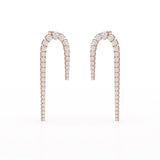 14.26 CT Round Cut Lab Diamond Drop Earrings