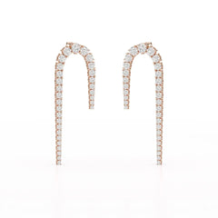 14.26 CT Round Cut Lab Diamond Drop Earrings