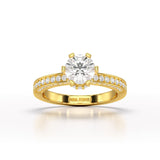 Round Lab Diamond 1.65 CT Simple Wedding Ring - Jama Jewels