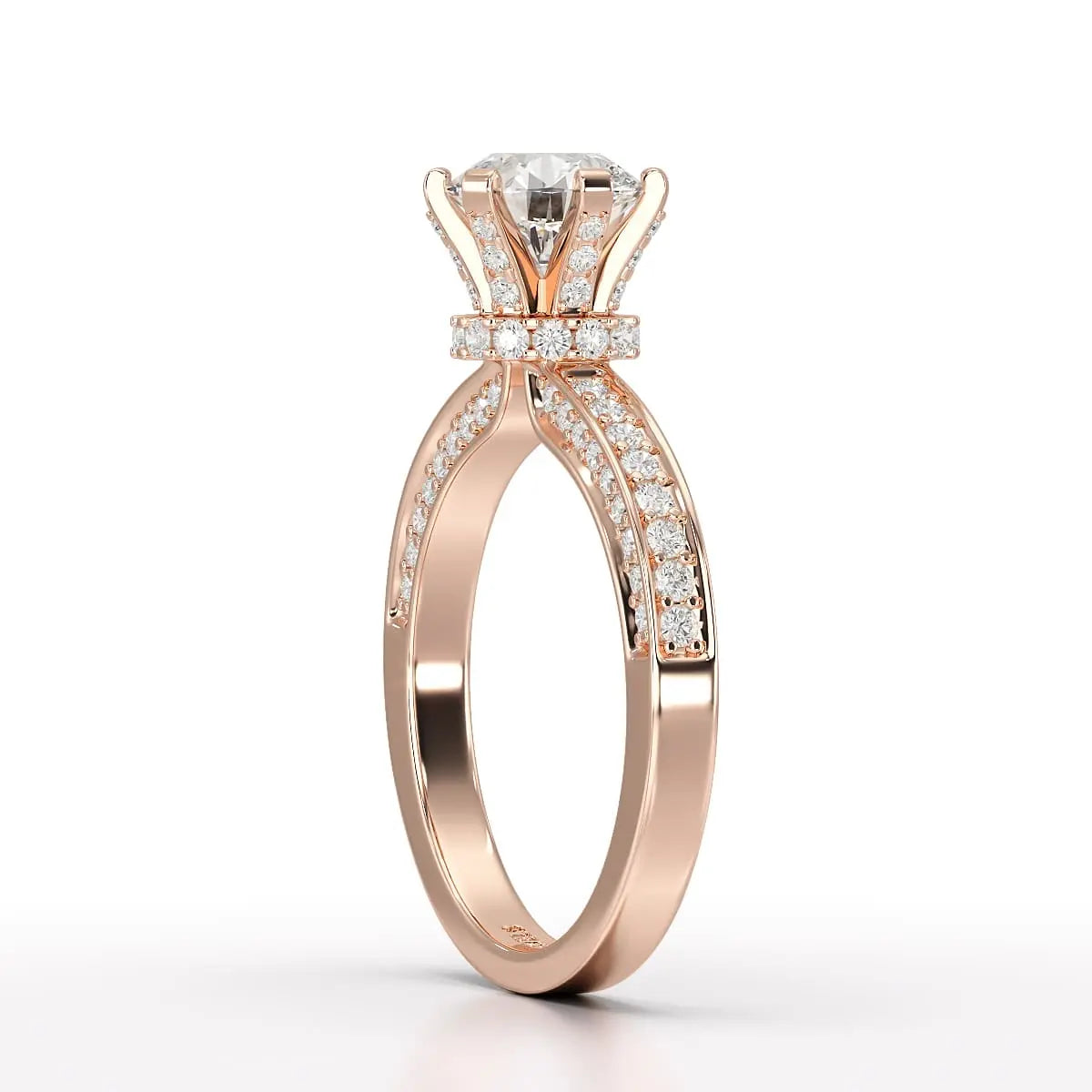 Round Lab Diamond 1.65 CT Simple Wedding Ring - Jama Jewels