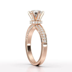 Round Lab Diamond 1.65 CT Simple Wedding Ring - Jama Jewels
