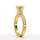 Round Lab Diamond 1.65 CT Simple Wedding Ring - Jama Jewels