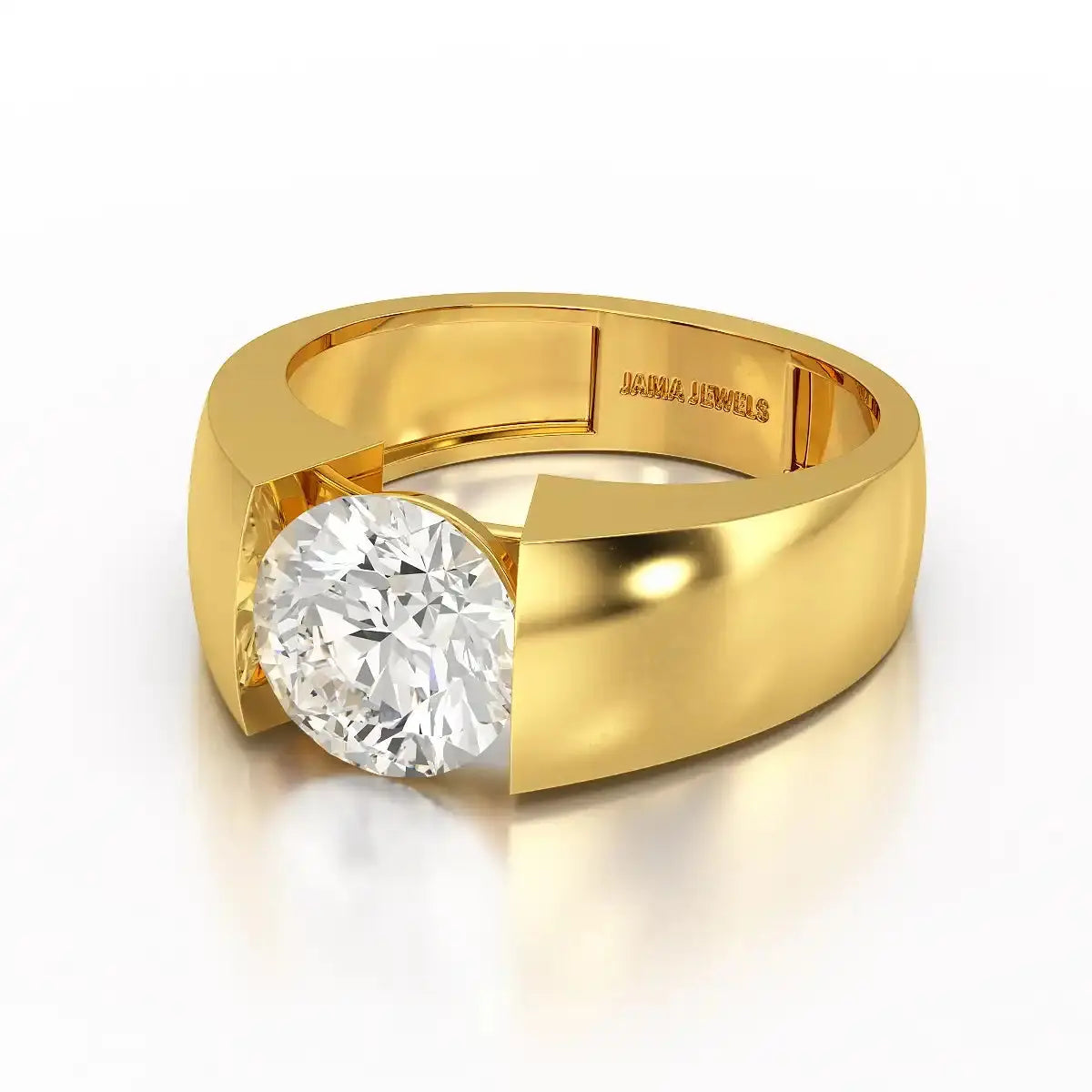 3 CT Round Cut Lab Diamond Men's Ring Jama Jewels