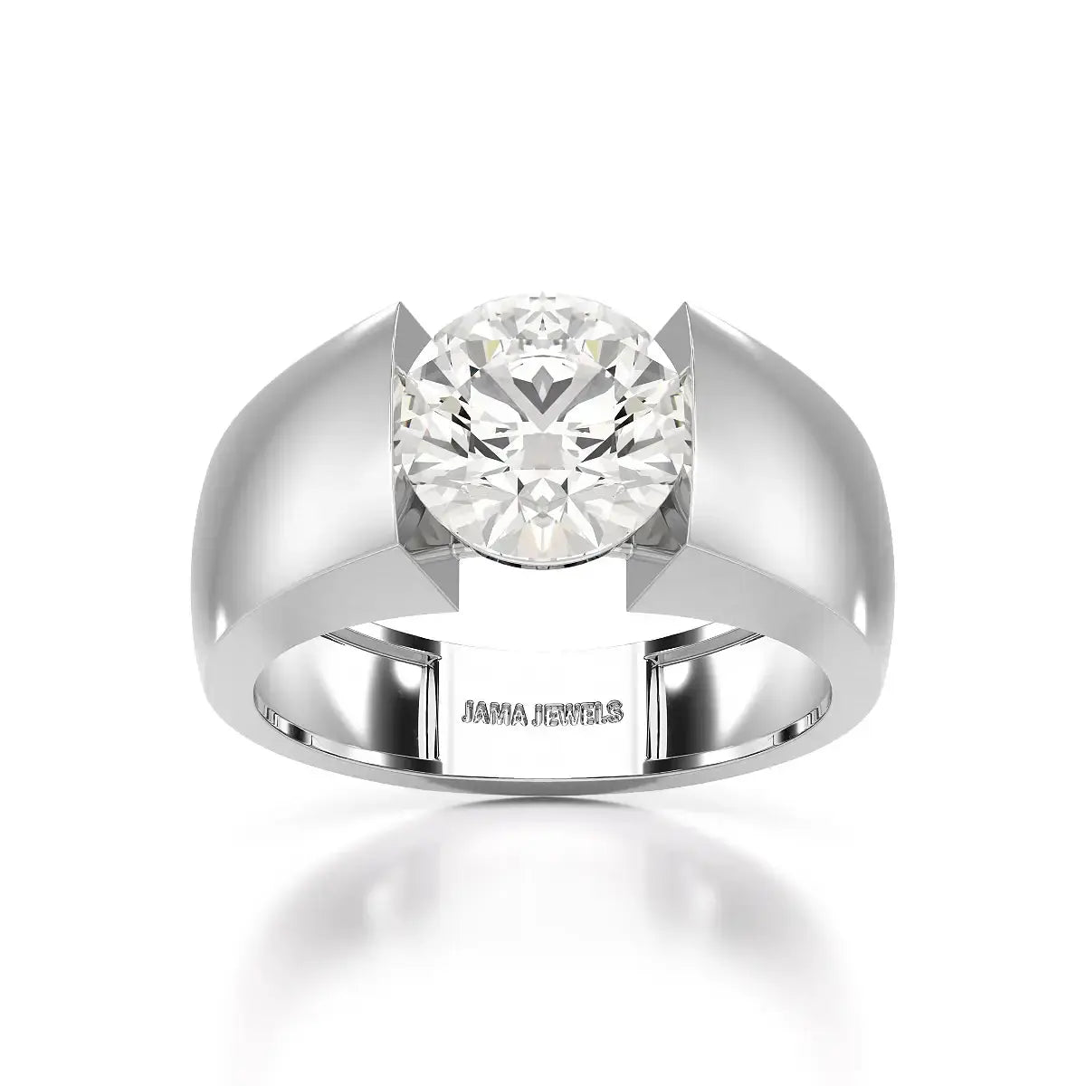 3 CT Round Cut Lab Diamond Men's Ring Jama Jewels