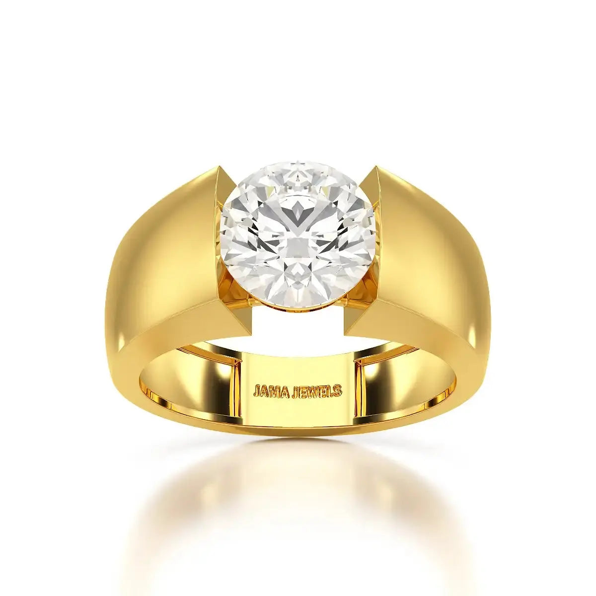 3 CT Round Cut Lab Diamond Men's Ring Jama Jewels