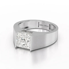 3 CT Princess Cut Lab Diamond Men's Ring Jama Jewels
