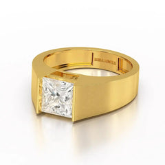 3 CT Princess Cut Lab Diamond Men's Ring Jama Jewels