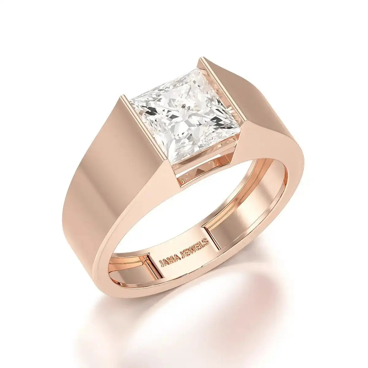3 CT Princess Cut Lab Diamond Men's Ring Jama Jewels