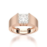 3 CT Princess Cut Lab Diamond Men's Ring