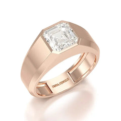 3 CT Asscher Cut Lab Diamond Men's Ring Jama Jewels