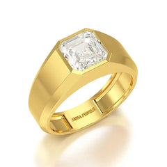 3 CT Asscher Cut Lab Diamond Men's Ring Jama Jewels
