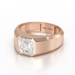 3 CT Asscher Cut Lab Diamond Men's Ring Jama Jewels